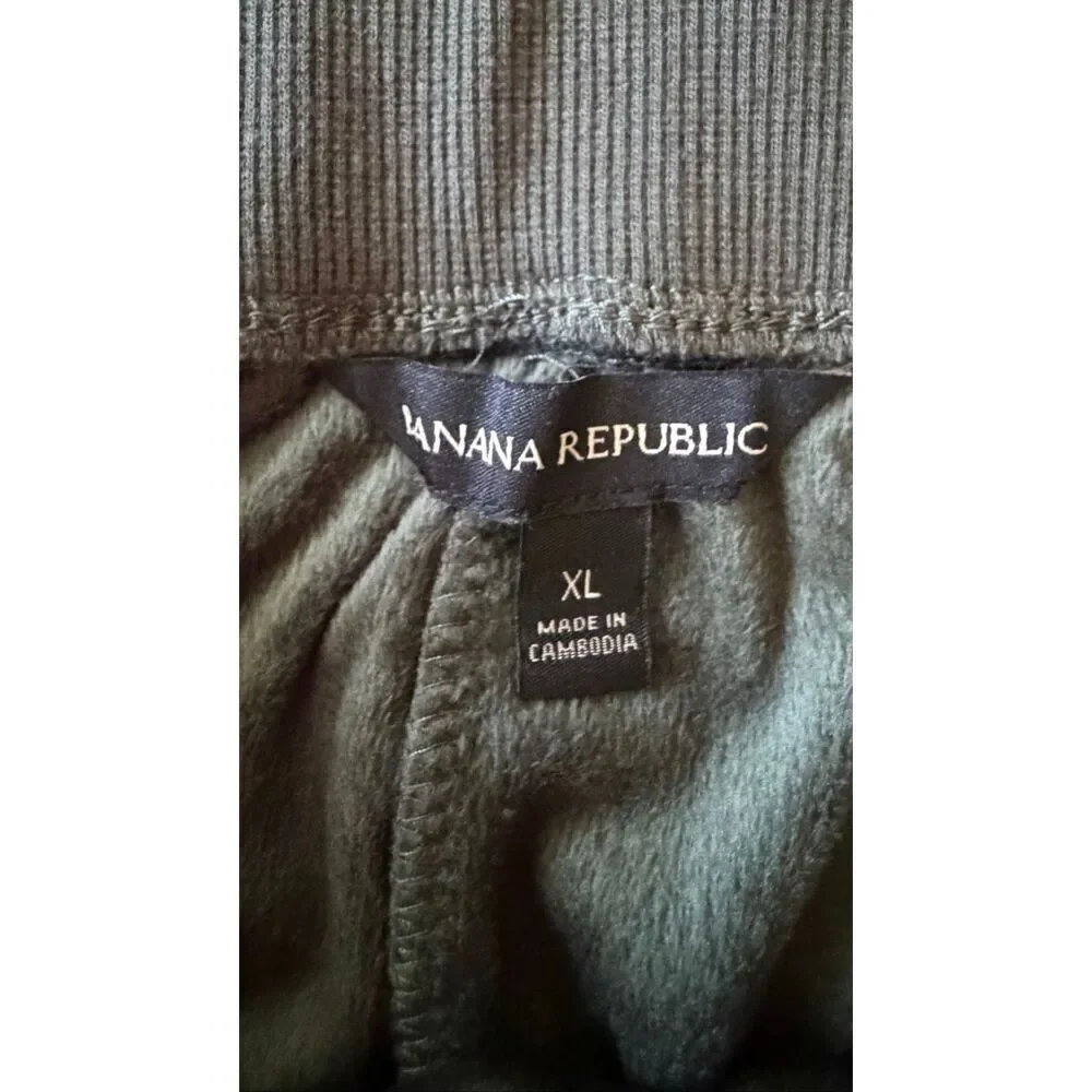 Banana Republic Green Jogger Pants XL Fleece NWT